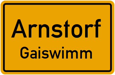Straßenverzeichnis Arnstorf Gaiswimm