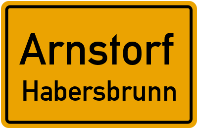 Ortsschild Arnstorf Habersbrunn