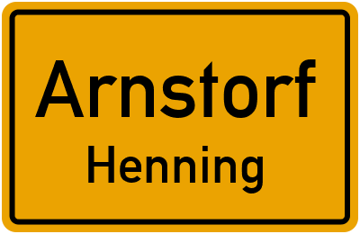 Ortsschild Arnstorf Henning