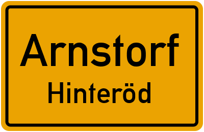 Ortsschild Arnstorf Hinteröd