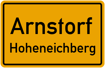 Ortsschild Arnstorf Hoheneichberg