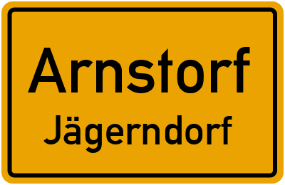 Ortsschild Arnstorf Jägerndorf