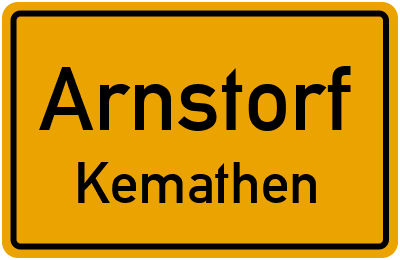 Ortsschild Arnstorf Kemathen