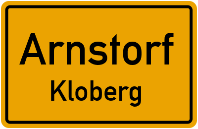 Ortsschild Arnstorf Kloberg