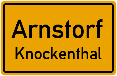 Ortsschild Arnstorf Knockenthal