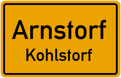 Ortsschild Arnstorf Kohlstorf