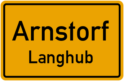 Ortsschild Arnstorf Langhub