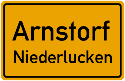 Ortsschild Arnstorf Niederlucken