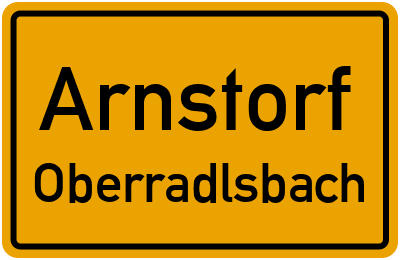 Ortsschild Arnstorf Oberradlsbach
