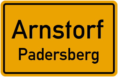 Ortsschild Arnstorf Padersberg
