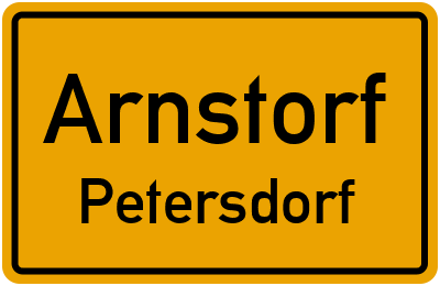 Ortsschild Arnstorf Petersdorf