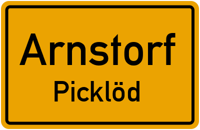 Ortsschild Arnstorf Picklöd