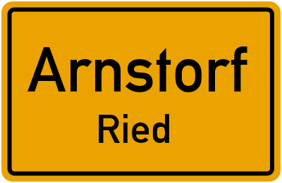 Ortsschild Arnstorf Ried