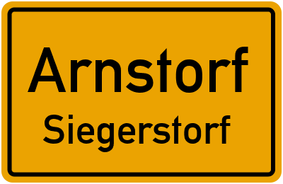 Ortsschild Arnstorf Siegerstorf