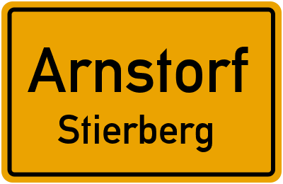 Ortsschild Arnstorf Stierberg