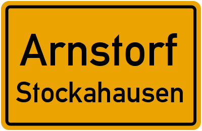 Ortsschild Arnstorf Stockahausen