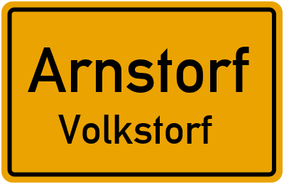 Ortsschild Arnstorf Volkstorf