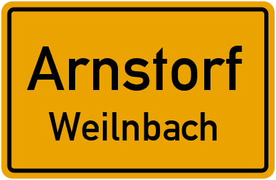 Ortsschild Arnstorf Weilnbach