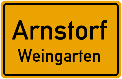 Ortsschild Arnstorf Weingarten