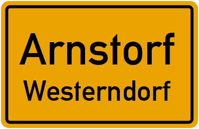 Ortsschild Arnstorf Westerndorf