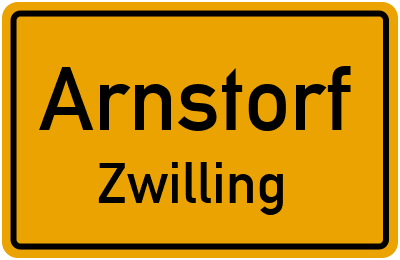 Ortsschild Arnstorf Zwilling