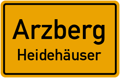 Straßenverzeichnis Arzberg Heidehäuser