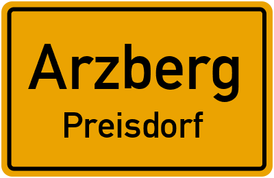 Straßenverzeichnis Arzberg Preisdorf
