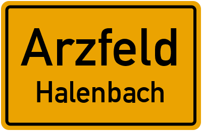 Straßenverzeichnis Arzfeld Halenbach