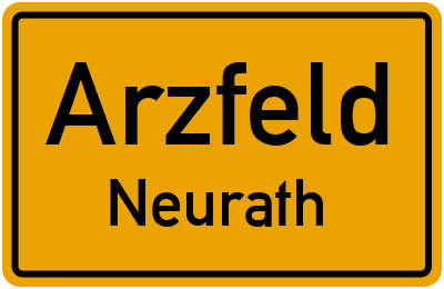 Straßenverzeichnis Arzfeld Neurath