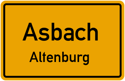 Straßenverzeichnis Asbach Altenburg