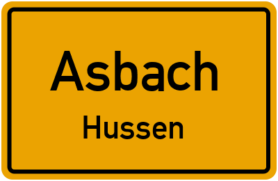 Straßenverzeichnis Asbach Hussen