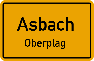 Straßenverzeichnis Asbach Oberplag