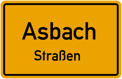 Straßenverzeichnis Asbach Straßen