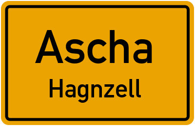 Ortsschild Ascha Hagnzell