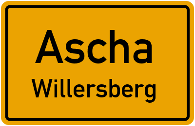 Ortsschild Ascha Willersberg