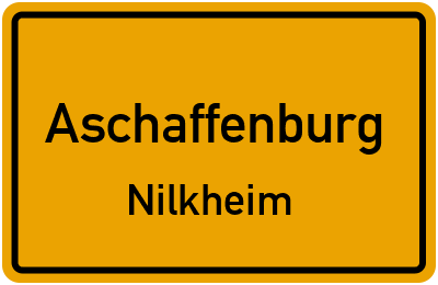 Ortsschild Aschaffenburg Nilkheim