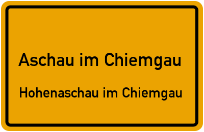 Straßenverzeichnis Aschau im Chiemgau Hohenaschau im Chiemgau