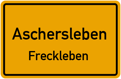 Straßenverzeichnis Aschersleben Freckleben