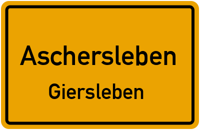 Straßenverzeichnis Aschersleben Giersleben