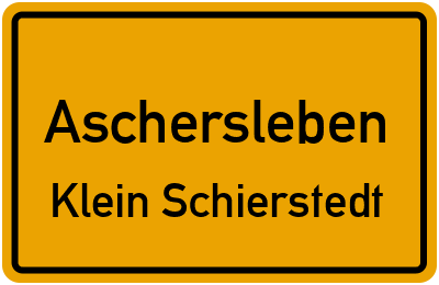 Straßenverzeichnis Aschersleben Klein Schierstedt