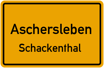 Straßenverzeichnis Aschersleben Schackenthal