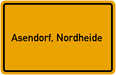 Ortsschild von Gemeinde Asendorf, Nordheide in Niedersachsen