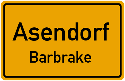 Ortsschild Asendorf Barbrake