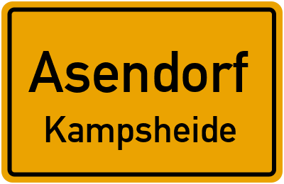 Ortsschild Asendorf Kampsheide