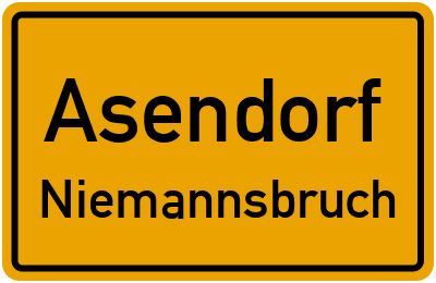 Straßenverzeichnis Asendorf Niemannsbruch