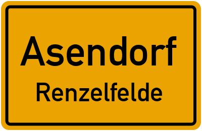 Ortsschild Asendorf Renzelfelde