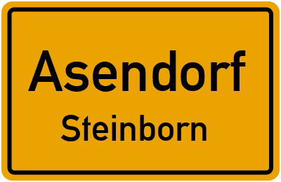 Ortsschild Asendorf Steinborn