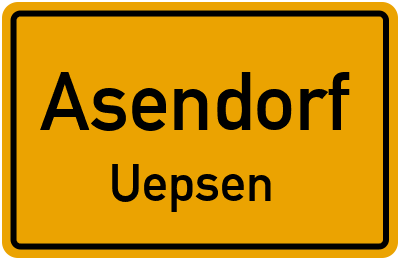 Ortsschild Asendorf Uepsen