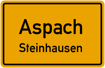 Straßenverzeichnis Aspach Steinhausen