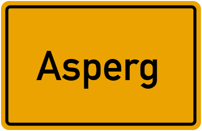 Ortsschild von Stadt Asperg in Baden-Württemberg